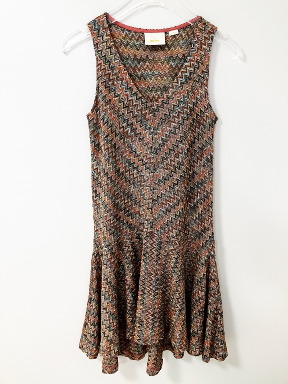 Maeve | Westwater Chevron Knit Dress XS Boho Beach Coastal Festival Summer